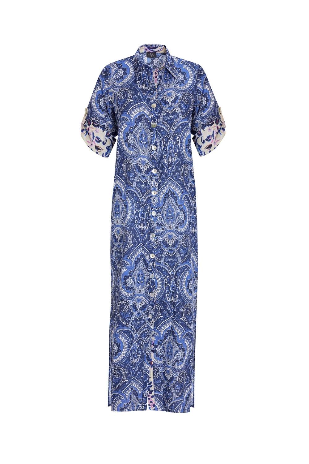 Alaçatı Dress Long Paisley Blue